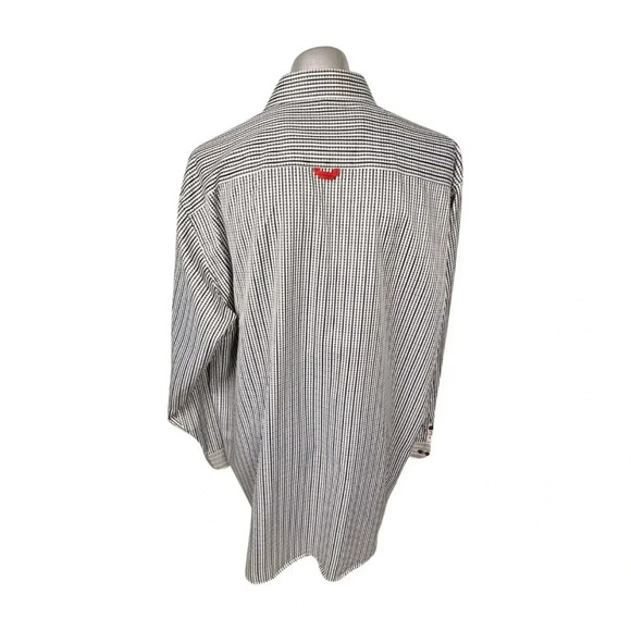 NXT Business Casual  Shirt Size 3XT LS Black White Check Button 3X TALL … - Picture 3 of 11